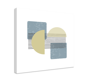Dipinto geometrico forme circolari astratte - TenStickers