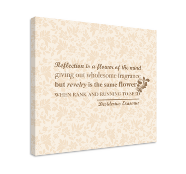 Dipinto con frase riflessione floreale - TenStickers