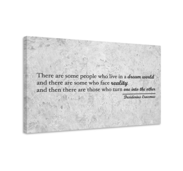 Dipinto con frase trasformazione della realtà dei sogni - TenStickers