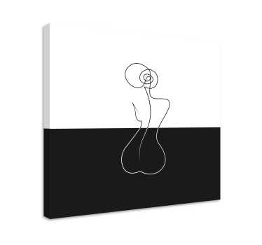 Dipinto astratto arte lineare minimalista - TenStickers
