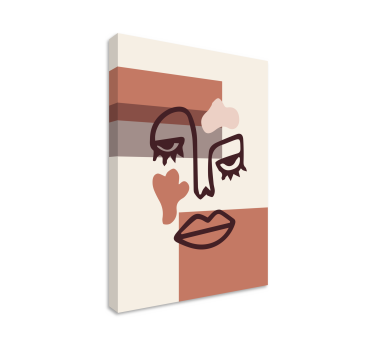 Dipinto astratto arte del volto astratta - TenStickers