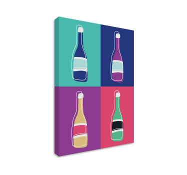 Dipinto astratto bottiglie pop art - TenStickers