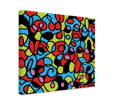 Dipinto astratto forme colorate swirl - TenStickers