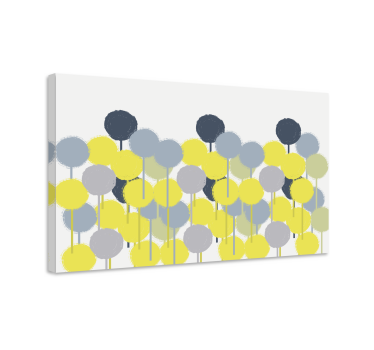 Dipinto geometrico design a motivi circolari - TenStickers