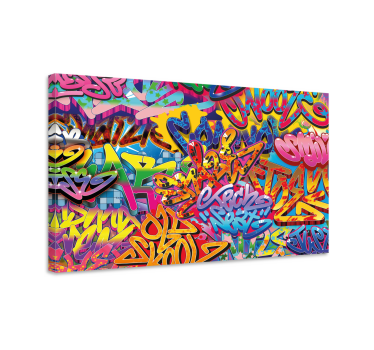 Dipinto con testo arte graffiti vibrante - TenStickers