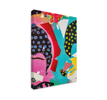 Dipinto astratto forme colorate vibranti - TenStickers