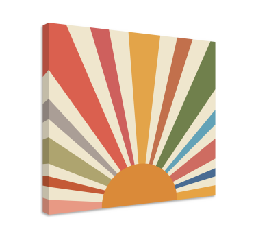 Quadro con sole multicolore - TenStickers