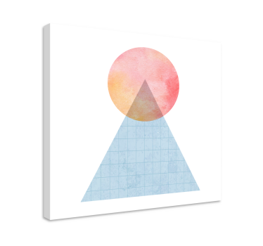 Dipinto geometrico forma del tramonto del triangolo - TenStickers