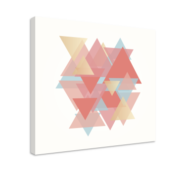 Dipinto geometrico triangoli sovrapposti - TenStickers