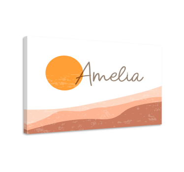 Dipinto con frase nome personalizzato elegante - TenStickers