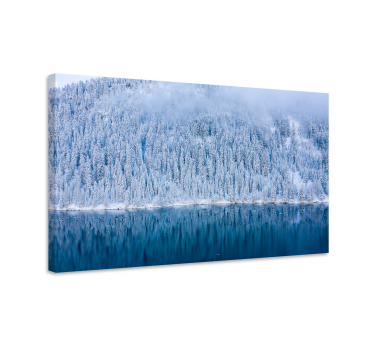 Dipinto di paesaggio lago alpi - TenStickers