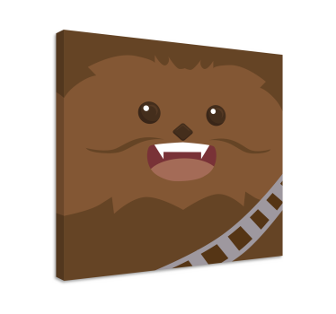 Quadro con viso di chewbacca - TenStickers
