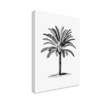 Quadro con palma effetto Inchiostro - TenStickers