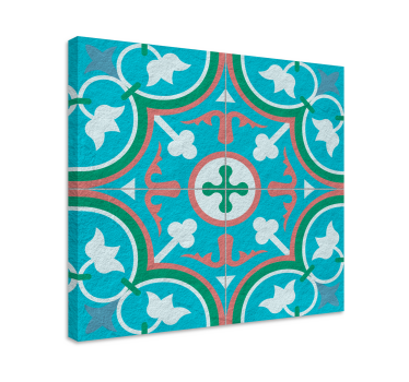Dipinto vintage piastrella idraulica blu - TenStickers