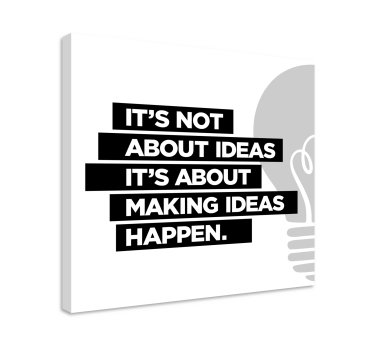 Dipinto motivazionale le idee sono le cose che ci danno la possib - TenStickers