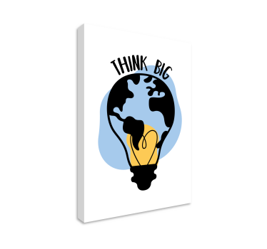 Dipinto motivazionale mondo a forma di lampadina - TenStickers