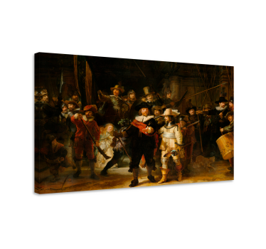 Arte dipinto la Notte di Rembrandt Watch è un dipinto a olio su t - TenStickers