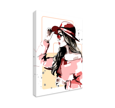 Dipinto moderno illustrazione del modello di donna moderna - TenStickers