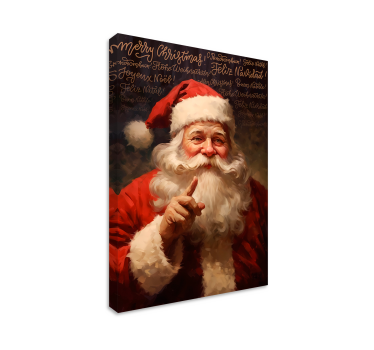 Dipinto di Natale ritratto di babbo natale - TenStickers