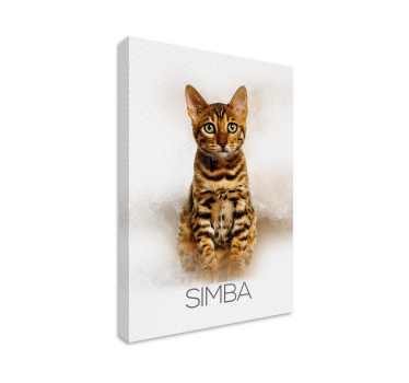 Dipinto con nome personalizzato ritratto di animale domestico - TenStickers