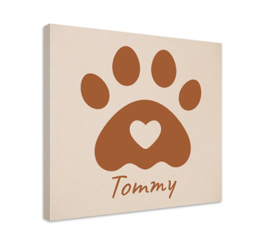 Dipinto con nome personalizzato zampa con nome - TenStickers