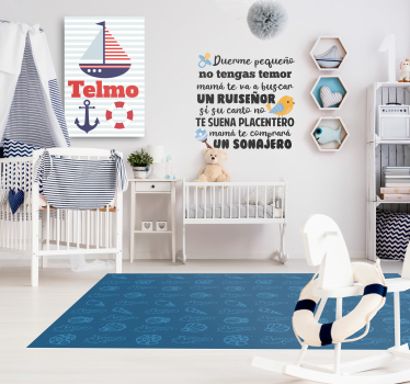 Quadro con barca a vela e nome personalizzabile - TenStickers
