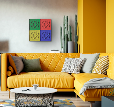 Dipinto salone piastrelle panot pop art - TenStickers