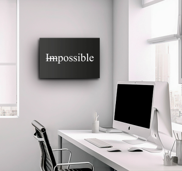 Dipinto motivazionale impossibile parolaParola impossibile - TenStickers