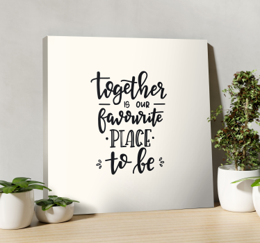 Dipinto con testo scrivendo il nostro posto preferito dove stare - TenStickers