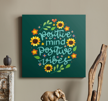 Quadro motivazionale Fiori e citazione motivazionale - TenStickers