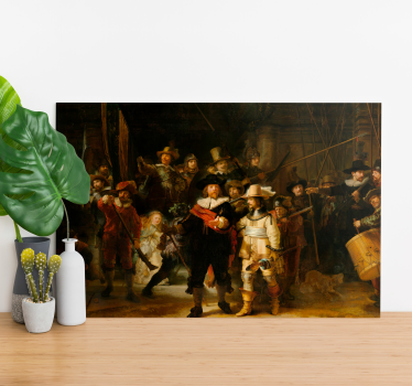 Arte dipinto la Notte di Rembrandt Watch è un dipinto a olio su t - TenStickers