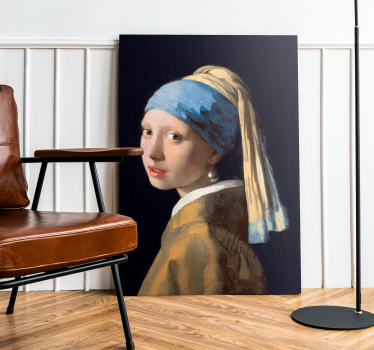 Arte dipinto ritratto della Ragazza con l'Orecchino di Perla - TenStickers