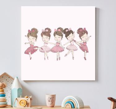 Cornice quadro per bambini ballerine di balletto - TenStickers