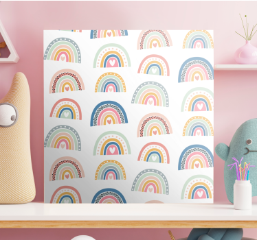 Cornice quadro per bambini con motivi arcobaleno - TenStickers