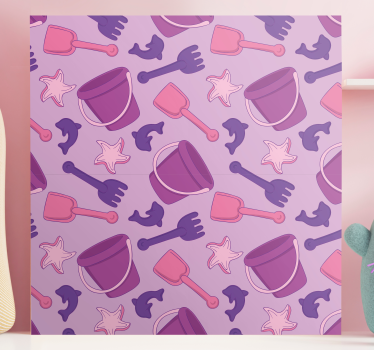 Cornice quadro per bambini con motivo giochi da spiaggia - TenStickers