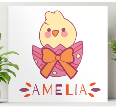 Cornice quadro per bambini illustrazione pulcino adorabile - TenStickers