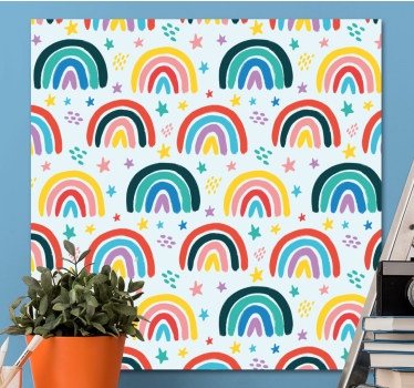 Cornice quadro per bambini motivo arcobaleno colorato - TenStickers