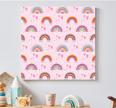 Cornice quadro per bambini motivo arcobaleno vibrante - TenStickers