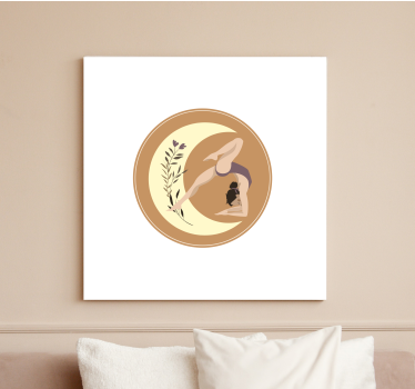 Cornice quadro per bambini posizione yoga serenità - TenStickers