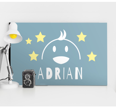 Cornice quadro per bambini volto di personaggio felice - TenStickers