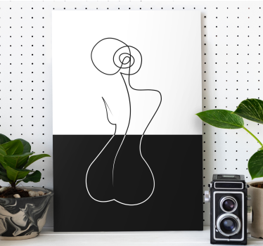 Dipinto astratto arte lineare minimalista - TenStickers