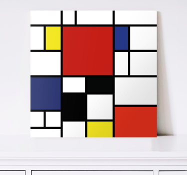Dipinto astratto blocchi di colore geometrici - TenStickers