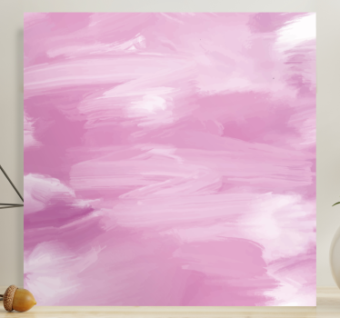 Dipinto astratto colpi di rosa soft - TenStickers
