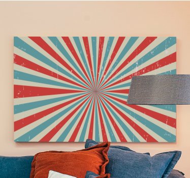 Dipinto astratto design a motivo radiante - TenStickers