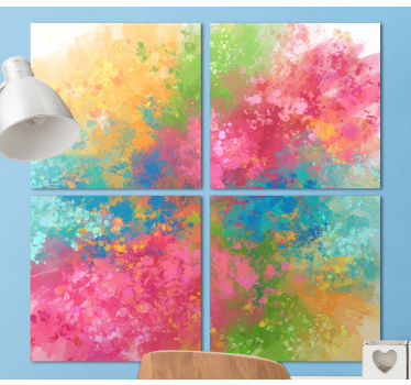 Dipinto astratto esplosione di colori vibranti - TenStickers