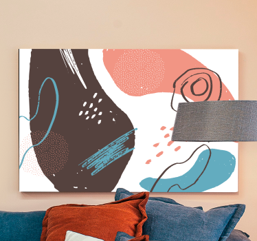 Dipinto astratto forme artistiche dinamiche - TenStickers