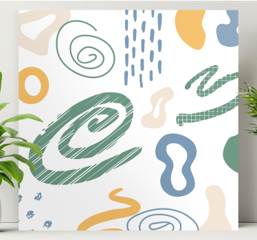Dipinto astratto forme fluide dinamiche - TenStickers