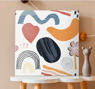 Dipinto astratto forme naturali vibranti - TenStickers