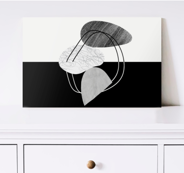 Dipinto astratto fusione di forme geometriche - TenStickers