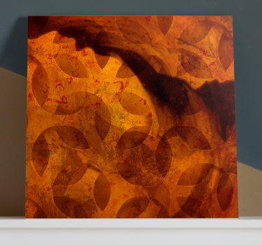 Dipinto astratto motivi di foglie intricati - TenStickers